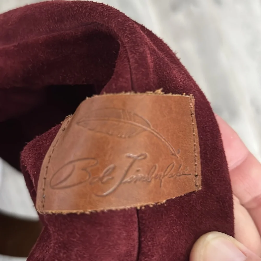Bob Timberlake Red Suede Hobo Bag NWT